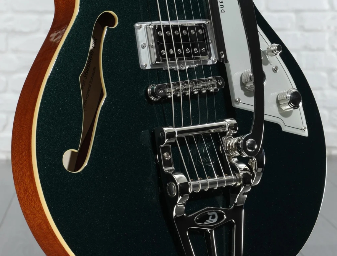 Duesenberg Starplayer Cbr Hs Trem Bigsby Rw - Catalina Green - Guitarra eléctrica semi caja - Variation 4