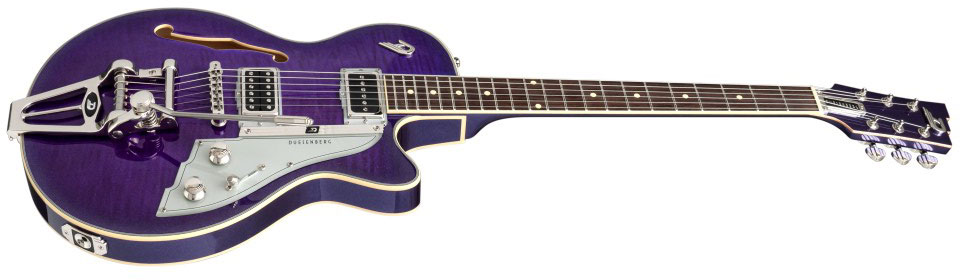 Duesenberg Starplayer Tv Hs Trem Rw - Galaxy Burst Purple Metallic - Guitarra eléctrica semi caja - Variation 1