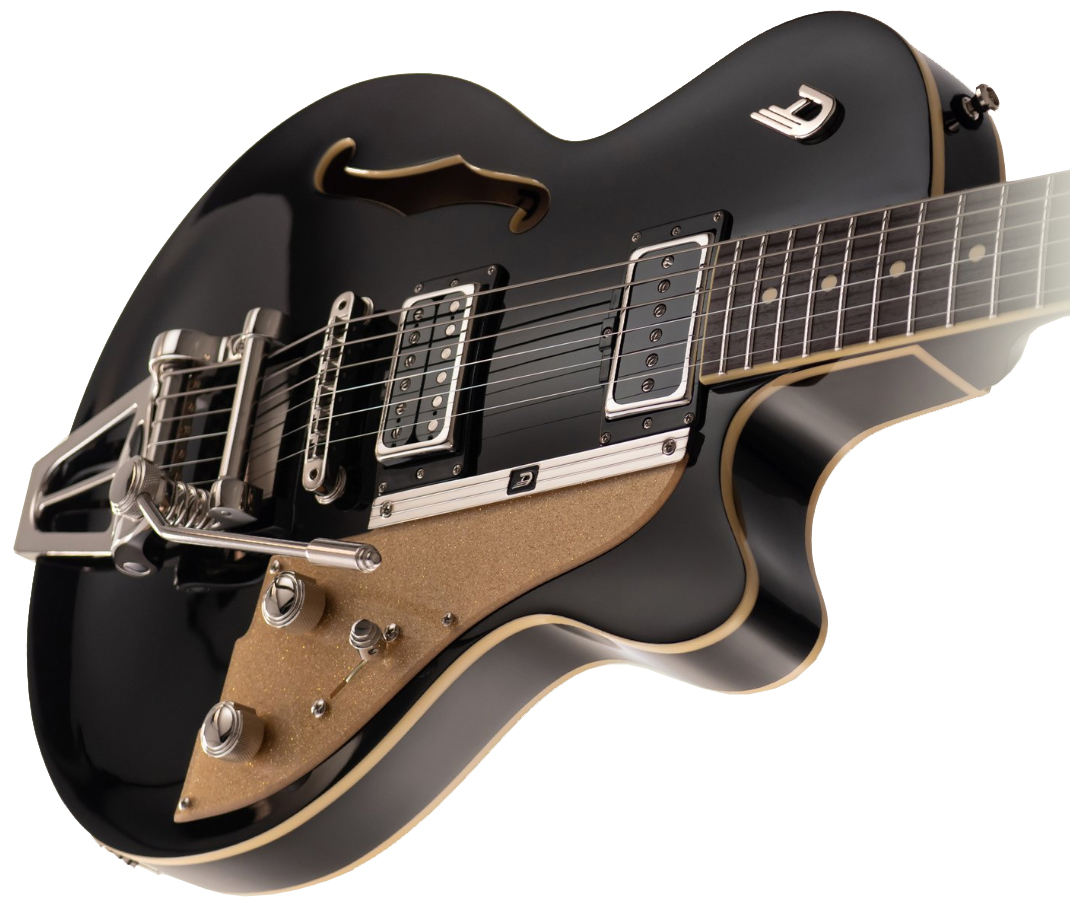 Duesenberg Starplayer Tv Hs Trem Rw - Black - Guitarra eléctrica semi caja - Variation 1