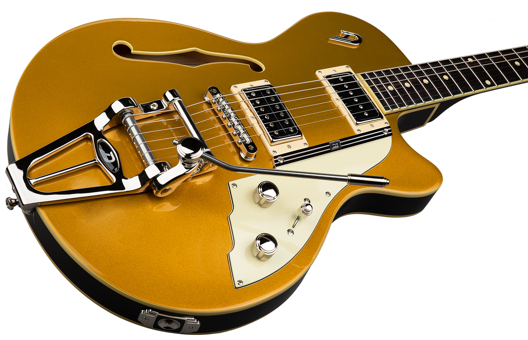 Duesenberg Starplayer Tv Hs Trem Rw - Gold Top - Guitarra eléctrica semi caja - Variation 1