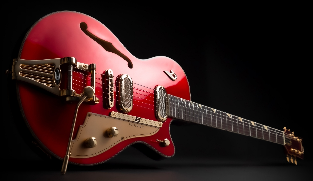Duesenberg Starplayer Tv Phonic Hs Trem Rw - Balboa Pearl Red - Guitarra eléctrica semi caja - Variation 2