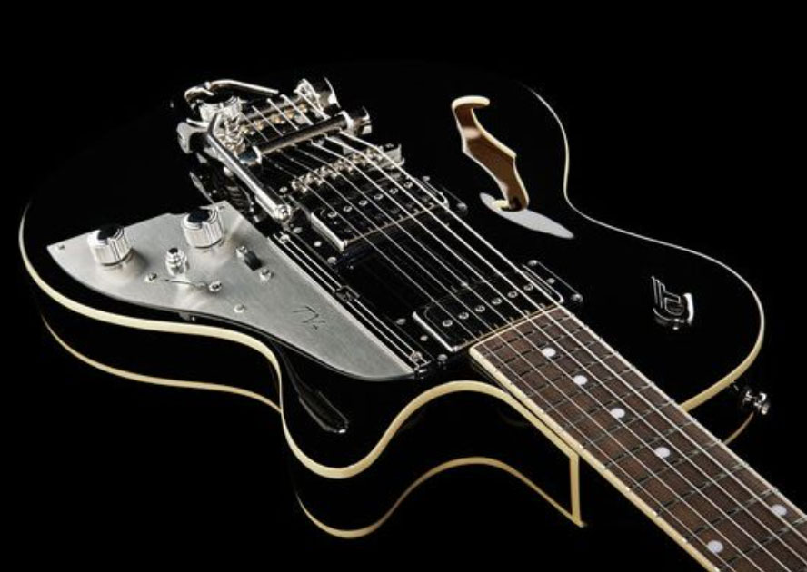 Duesenberg Starplayer Tv+ Piezo Hs Trem Rw - Black - Guitarra eléctrica semi caja - Variation 3