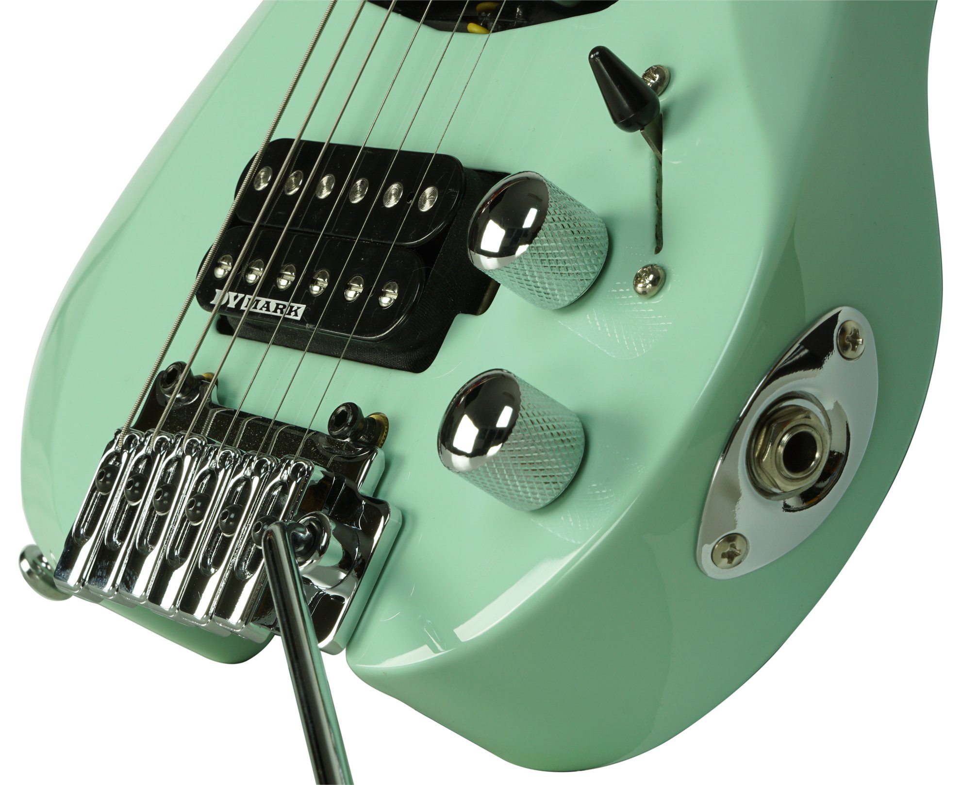 Dv Mark Dv Little Guitar F1 Hss Trem Mn - Carribean Green - Guitarra eléctrica de viaje - Variation 3