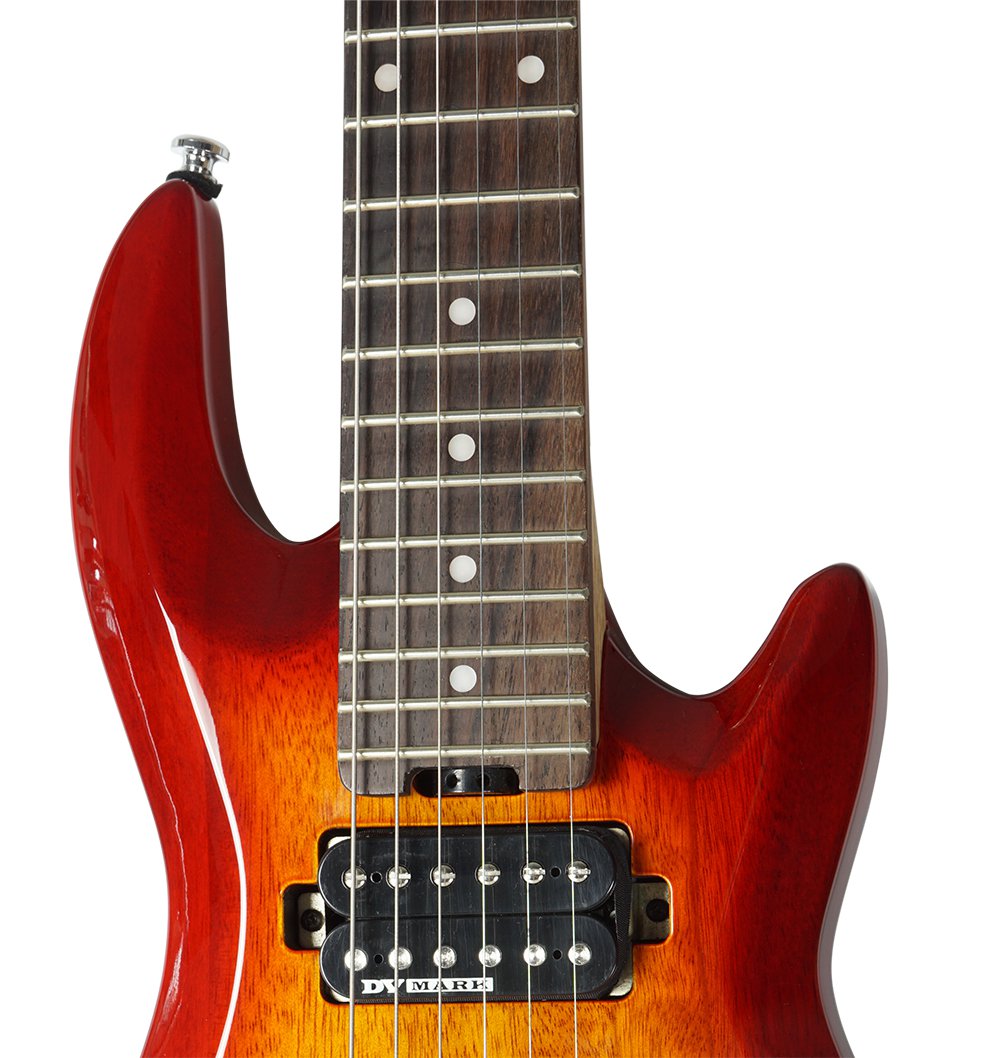 Dv Mark Dv Little Guitar G1 Hh Ht Rw - Cherry Red Sunburst - Guitarra eléctrica de viaje - Variation 1