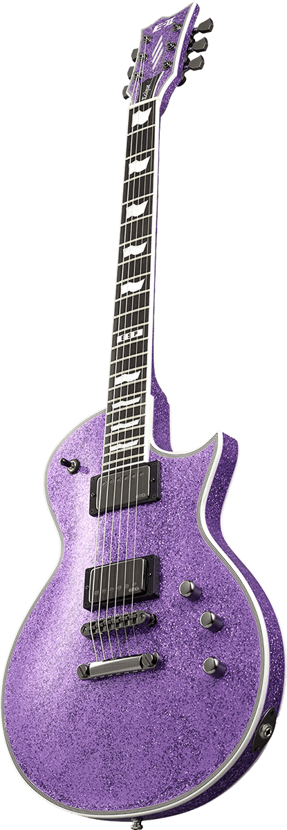 Esp E-ii Eclipse Jap 2h Emg Ht Eb - Purple Sparkle - Guitarra eléctrica de corte único. - Variation 1
