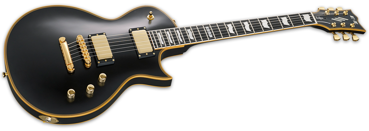 Esp E-ii Eclipse 2h Seymour Duncan Ht Eb - Vintage Black - Guitarra eléctrica de corte único. - Variation 1