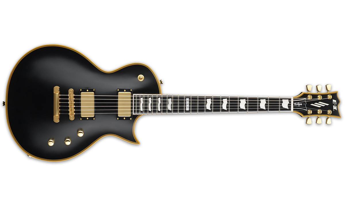 Esp E-ii Ec-ii Eclipse Db Hh Emg Ht Eb - Vintage Black - Guitarra eléctrica de corte único. - Variation 1