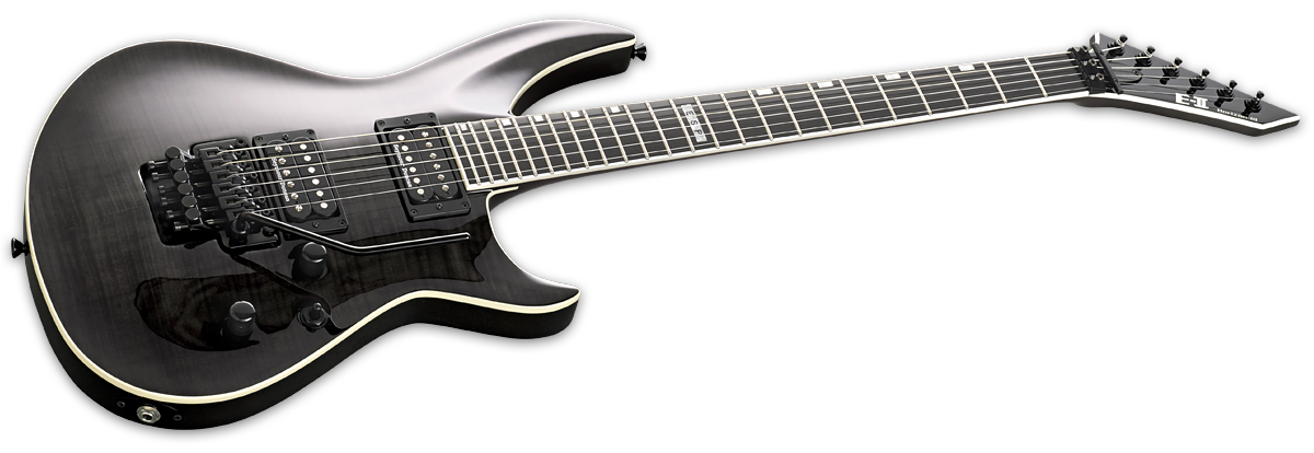 Esp E-ii Horizon Iii Fm Fr Stblk Hh Seymour Duncan Fr Eb - See Thru Black - Guitarra eléctrica con forma de str. - Variation 2