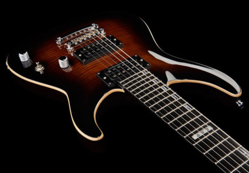 Esp E-ii Horizon Nt Japon Hh Seymour Duncan Ht Eb - Dark Brown Sunburst - Guitarra eléctrica con forma de str. - Variation 2