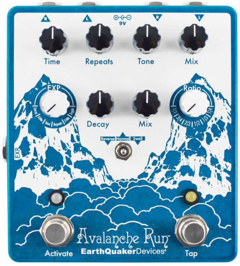 Earthquaker Avalanche Run Stereo Delay Reverb V2 - Pedal de reverb / delay / eco - Main picture