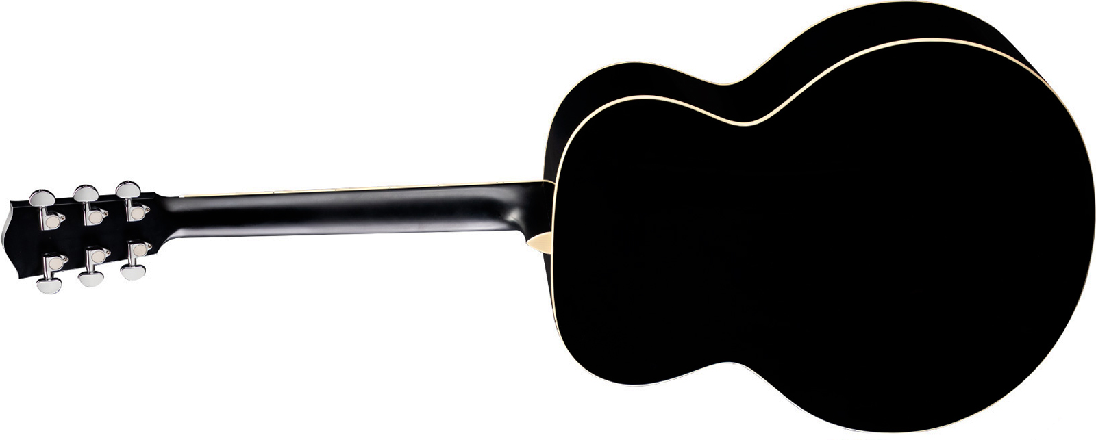 Eastman Ac330e Jumbo Epicea Acajou Eb - Truetone Gloss Black - Guitarra folk - Variation 1