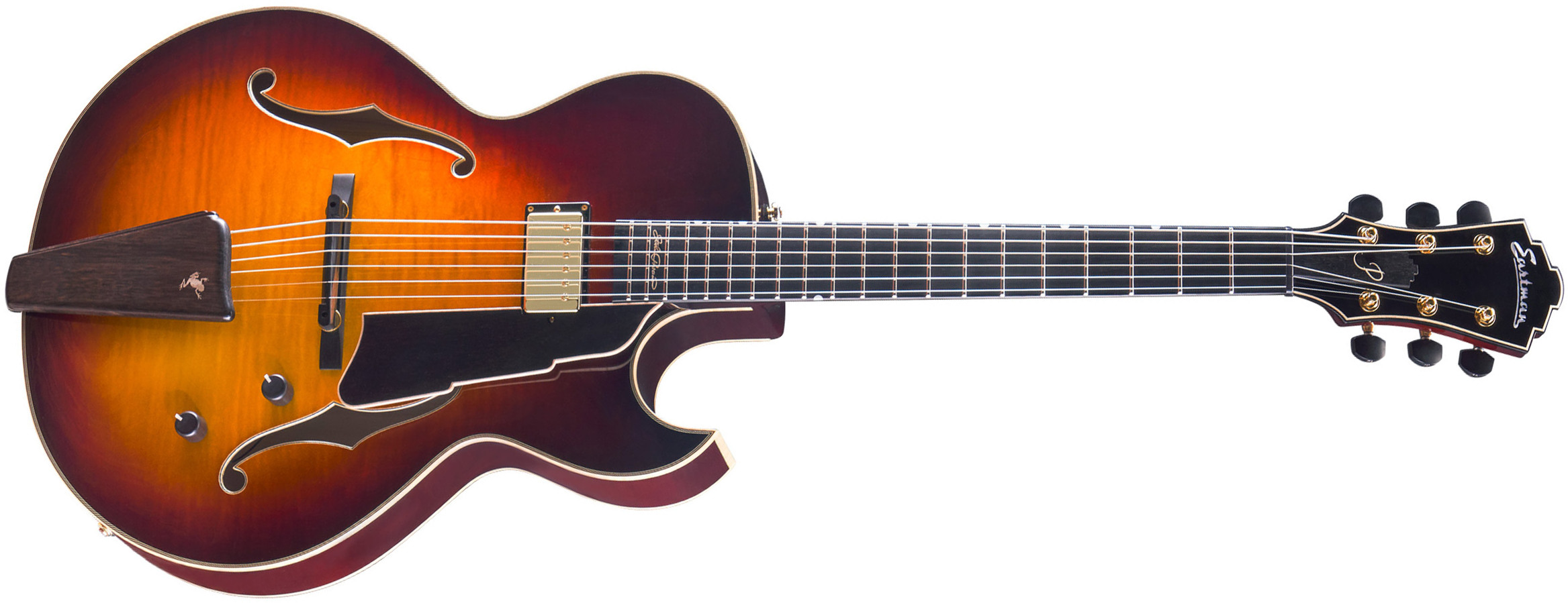 Eastman John Pisano Ar480ce 30th Anniversary Signature 1h Seymour Duncan Eb - Truetone Gloss Sunburst - Guitarra elécrica Jazz cuerpo acústico - Main 