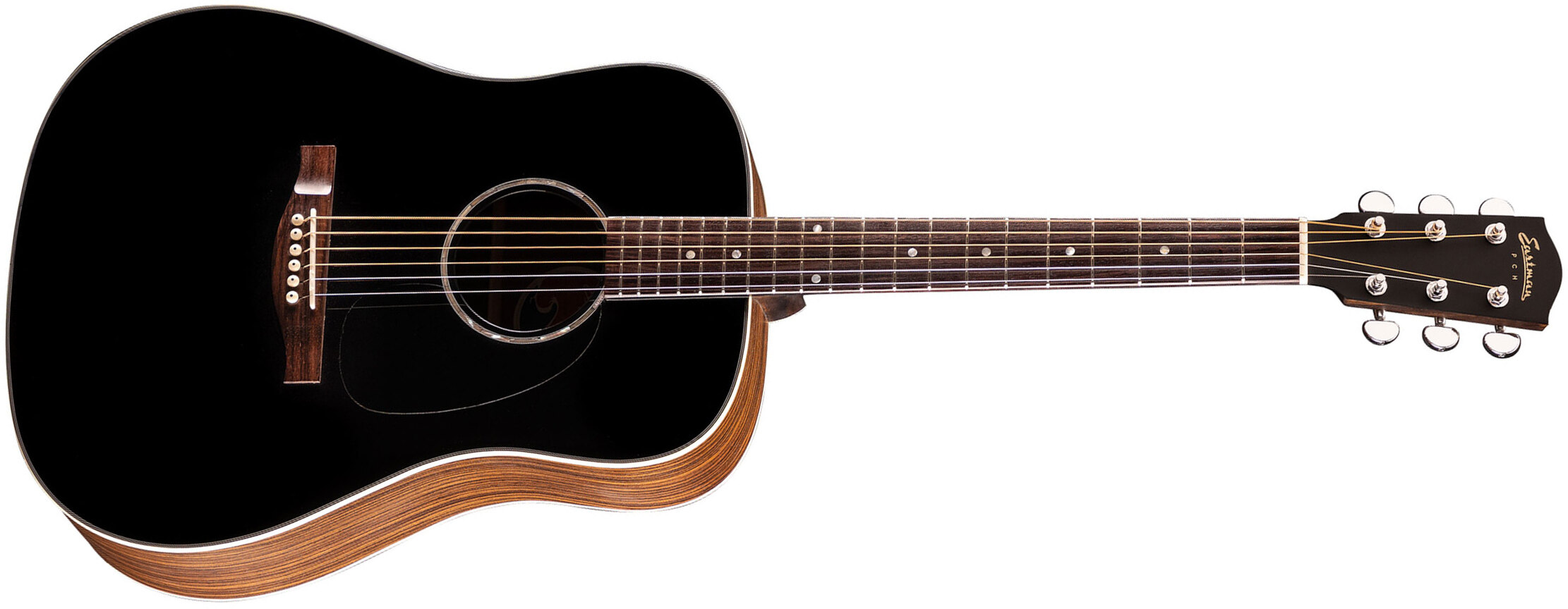 Eastman Pch2-d Dreadnought Epicea Palissandre Rw - Truetone Satin Black - Guitarra folk - Main picture