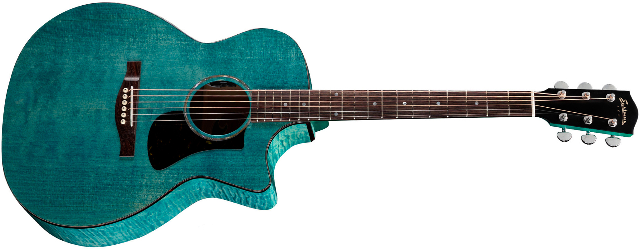 Eastman Pch3-gace Grand Auditorium Cw Epicea Erable Rw - Truetone Gloss Faded Blue - Guitarra folk - Main picture