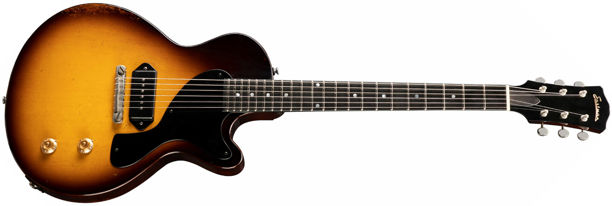 Eastman Sb55/v-sb 2p90 Ht Eb - Antique Varnish Sunburst - Guitarra eléctrica de corte único. - Main picture