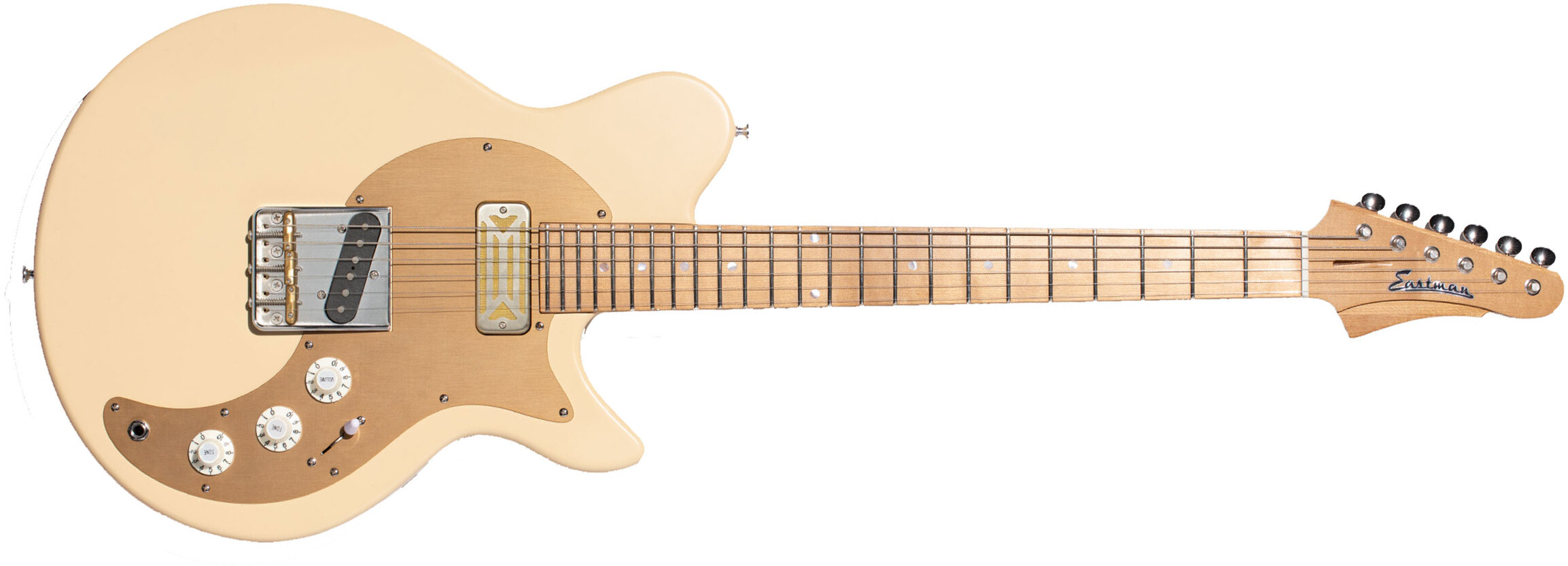 Eastman Sc52 Fullertone 2s Ht Mn - Truetone Satin Desert Sand - Guitarra electrica retro rock - Main picture