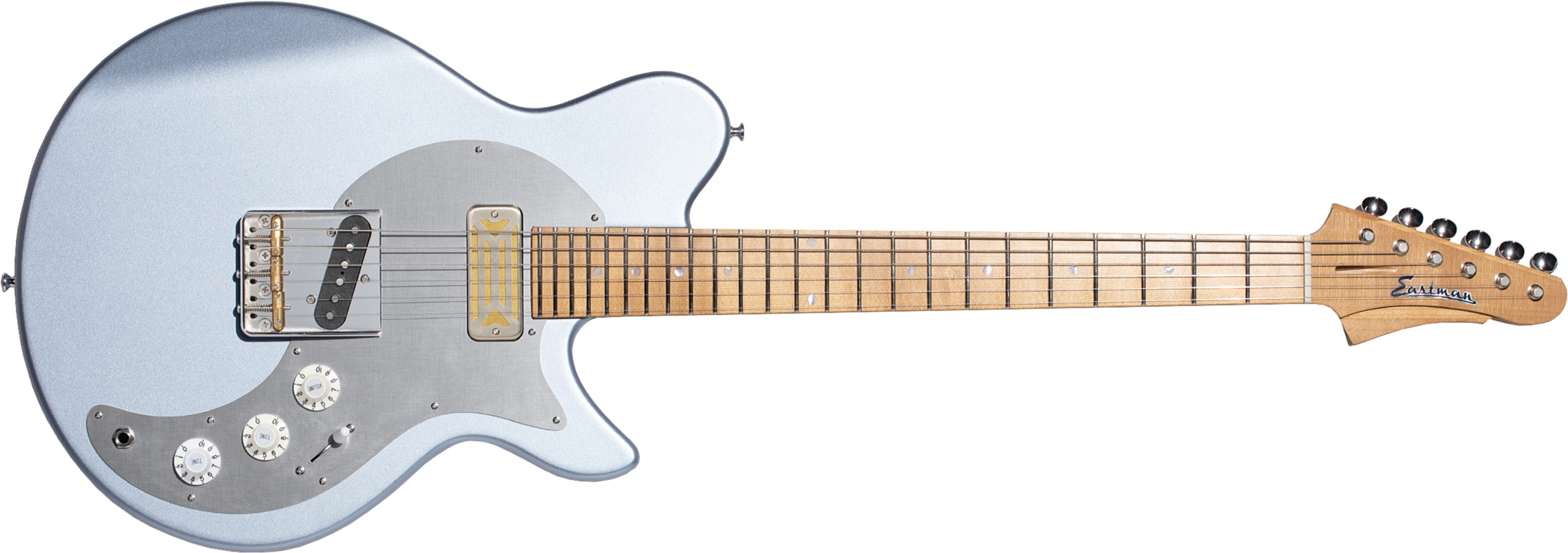 Eastman Sc52 Fullertone 2s Ht Mn - Ice Blue Metallic - Guitarra eléctrica con forma de tel - Main picture