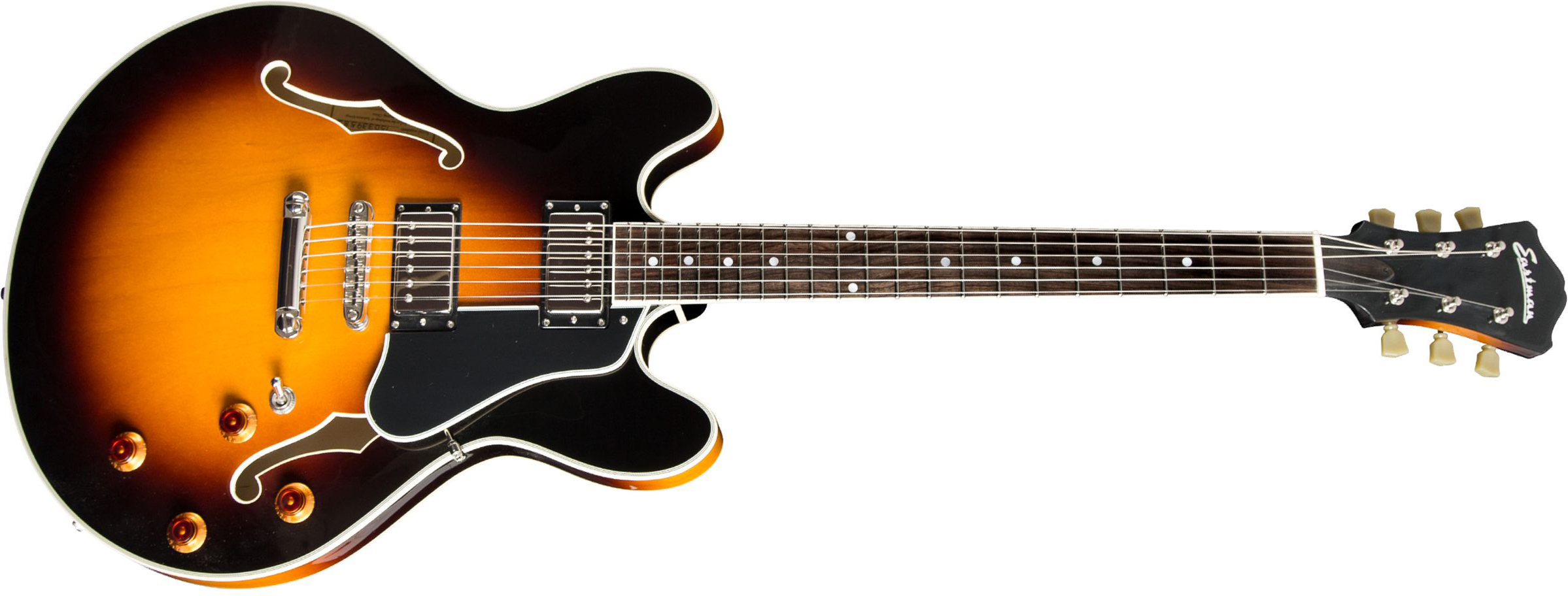 Eastman T386 Thinline Laminate Tout Erable Ht Eb - Sunburst - Guitarra eléctrica semi caja - Main picture