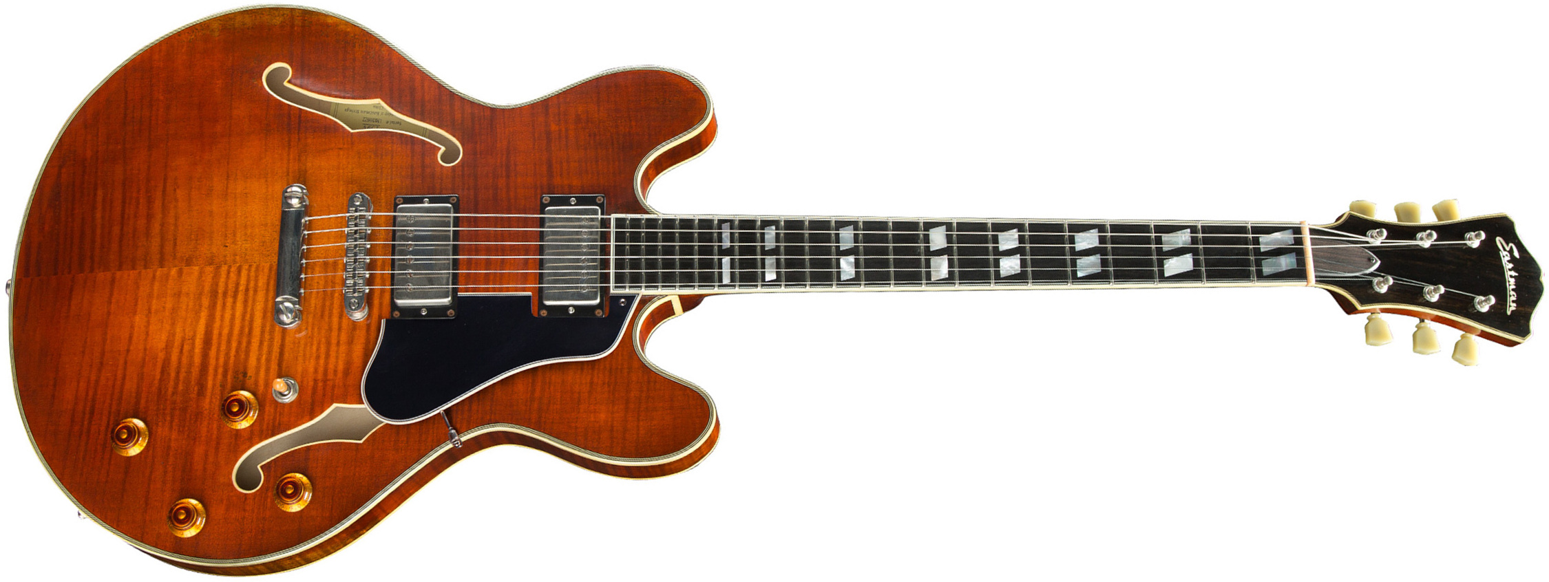 Eastman T59v Thinline 2h Seymour Duncan Ht Eb - Antique Classic - Guitarra eléctrica semi caja - Main picture
