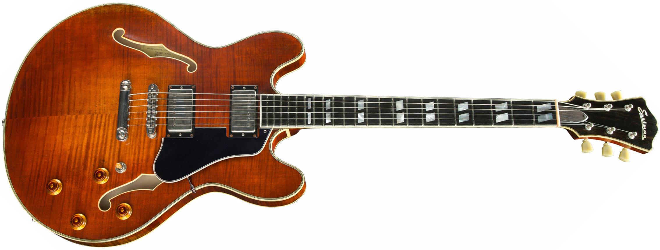 Eastman T59v Thinline Laminate Hh Lollar Ht Eb - Classic - Guitarra eléctrica semi caja - Main picture