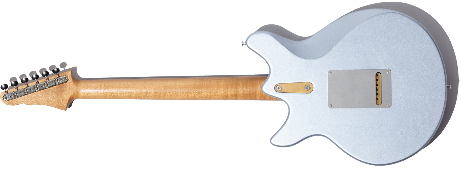 Eastman Dc62 Fullertone Hss Trem Rw - Truetone Satin Ice Blue Metallic - Guitarra electrica retro rock - Variation 1