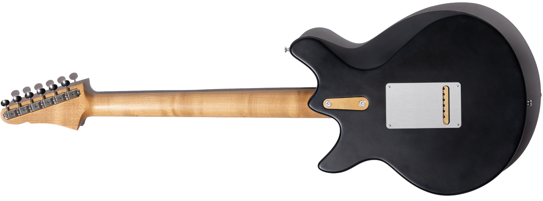 Eastman Dc62 Fullertone Hss Trem Rw - Truetone Satin Moss Black - Guitarra electrica retro rock - Variation 1