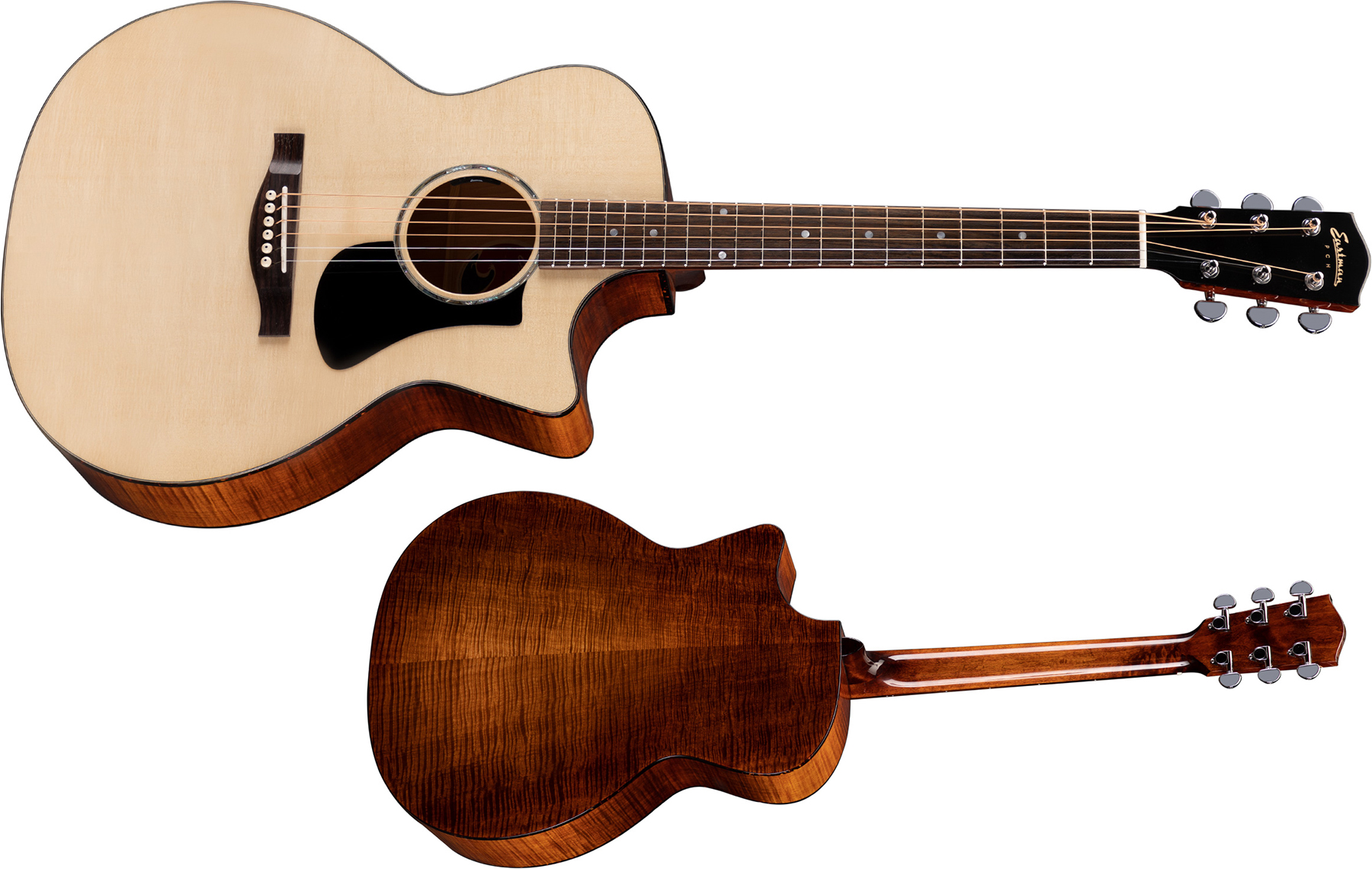 Eastman Pch3-gace Grand Auditorium Cw Epicea Erable Rw +housse - Natural - Guitarra electro acustica - Variation 1