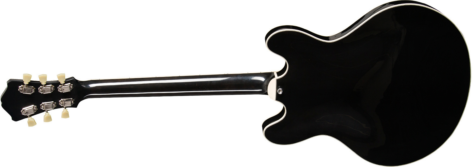 Eastman T486 Thinline 2h Seymour Duncan Ht Eb - Black - Guitarra eléctrica semi caja - Variation 1