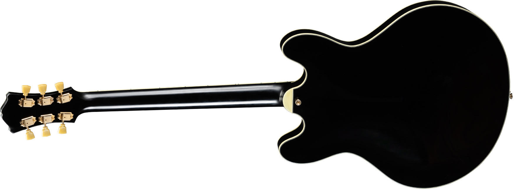 Eastman T59/tv-b Thinline 2h Lollar Trem Eb - Black - Guitarra eléctrica de corte único. - Variation 1