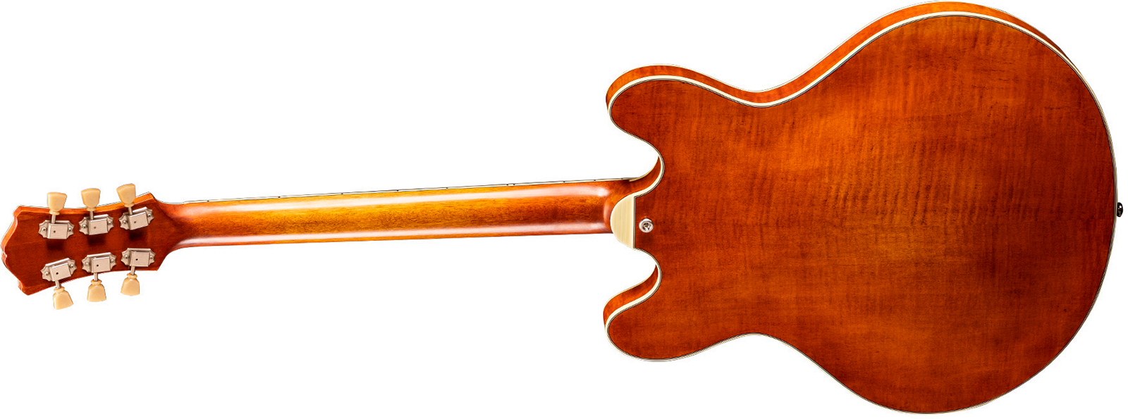 Eastman T59/tv Thinline 2h Seymour Duncan Ht Eb - Truetone Vintage Gloss Amber - Guitarra eléctrica de corte único. - Variation 1