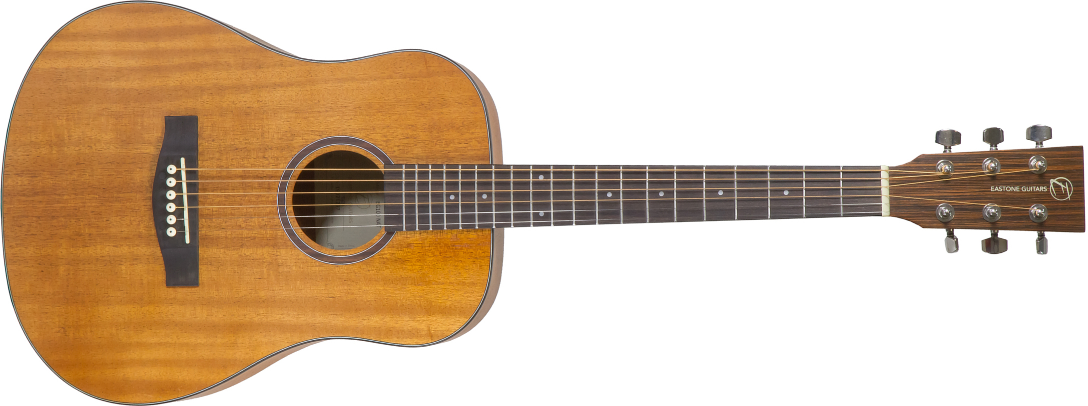 Eastone Bg100-nat Mini Dreadnought Tout Acajou - Natural Satin - Guitarra acústica de viaje - Main picture