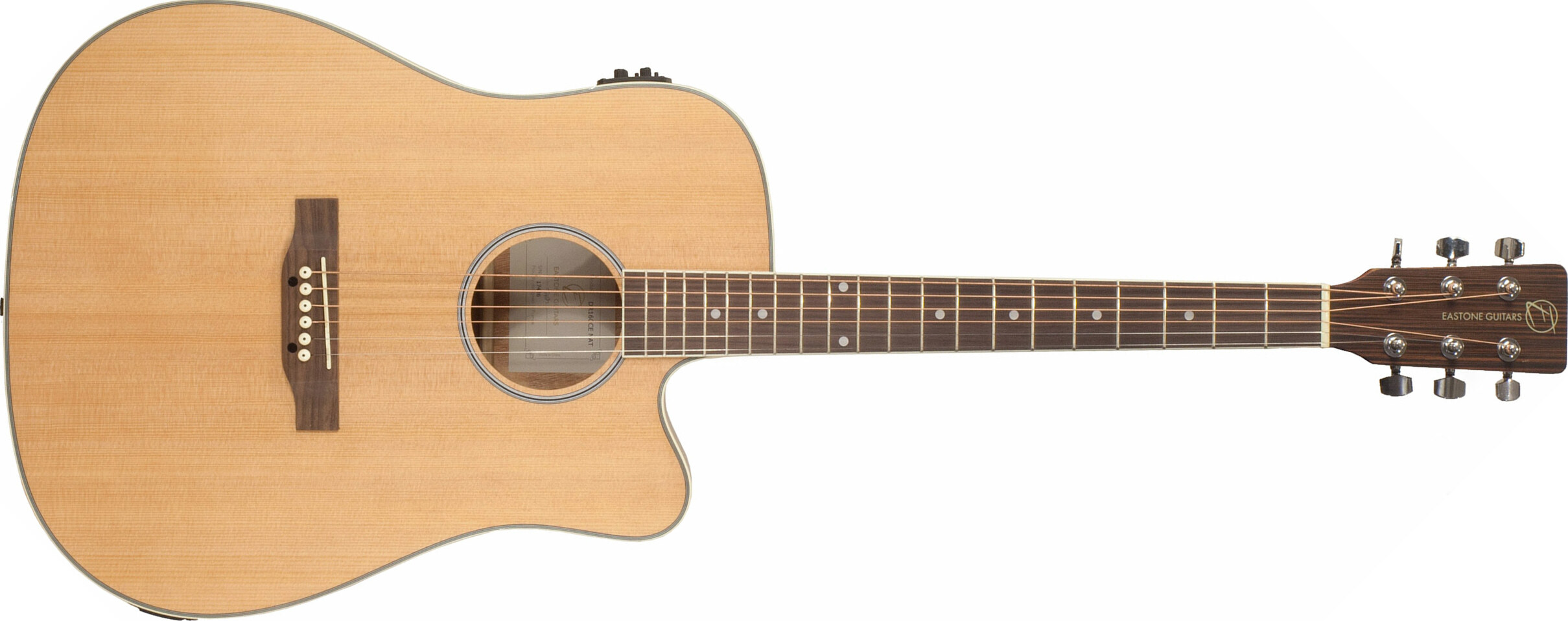 Eastone Dr160ce-nat Dreadnought Cw Epicea Wenge - Natural - Guitarra electro acustica - Main picture