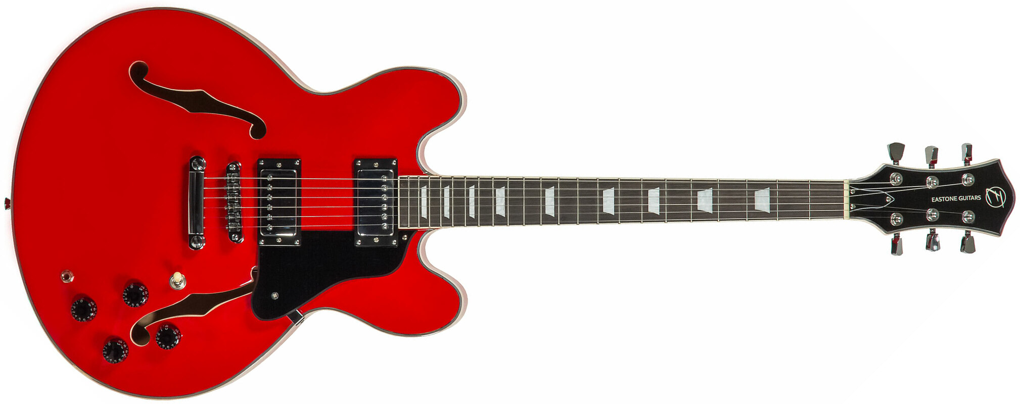 Eastone Gj70 Hh Ht Pur - Red - Guitarra eléctrica semi caja - Main picture