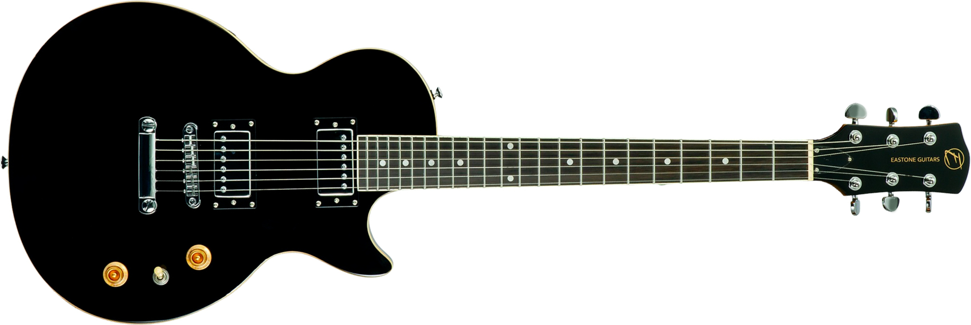 Eastone Lp70-blk 2h Ht Rw - Black - Guitarra eléctrica de corte único. - Main picture