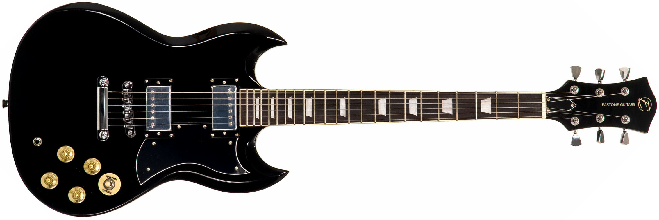 Eastone Sdc70 Hh Ht Pur - Black - Guitarra electrica retro rock - Main picture