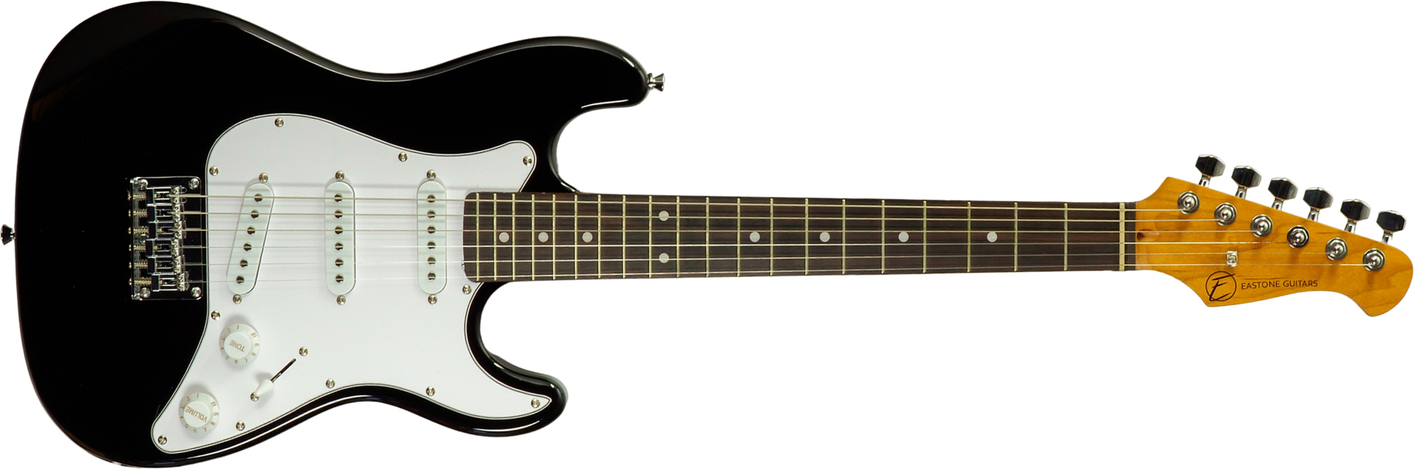 Eastone St-mini-blk 3s Trem Pur - Black - Guitarra eléctrica para niños - Main picture