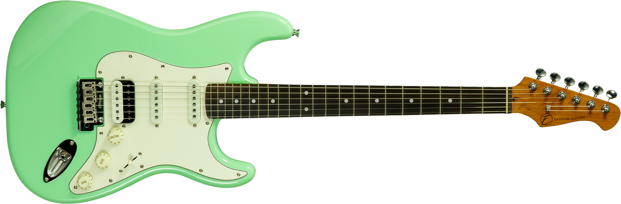 Eastone St150r-lg-rw Hss Trem Rw - Light Green - Guitarra eléctrica con forma de str. - Main picture