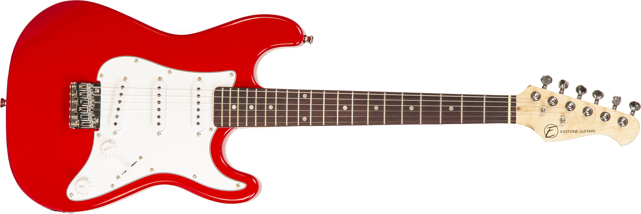 Eastone Str Mini Sss Ht Pur - Red - Guitarra eléctrica para niños - Main picture
