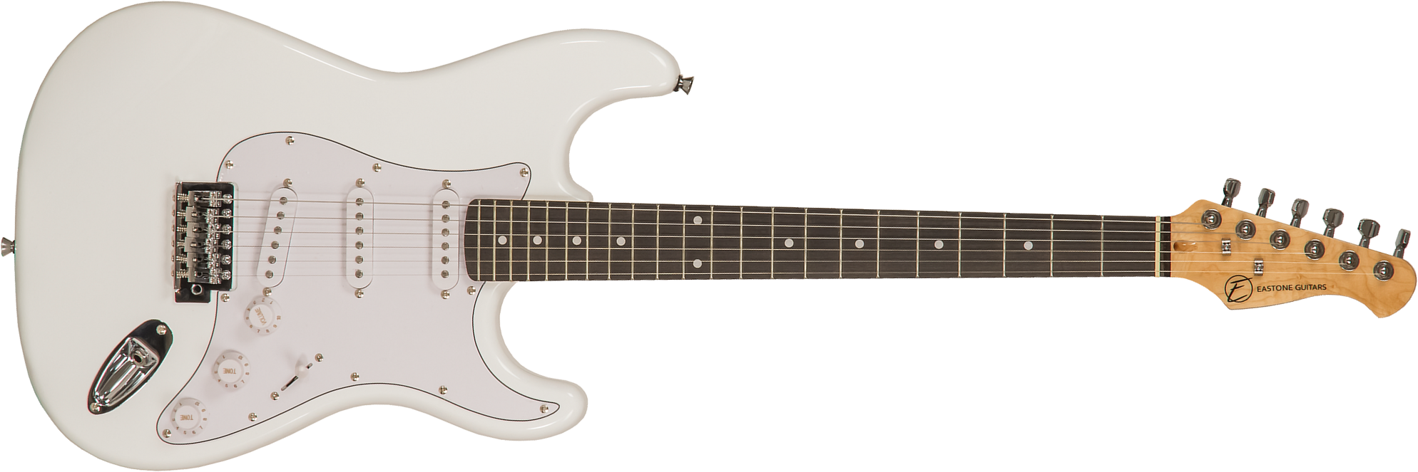 Eastone Str70 3s Trem Pur - Olympic White - Guitarra eléctrica con forma de str. - Main picture