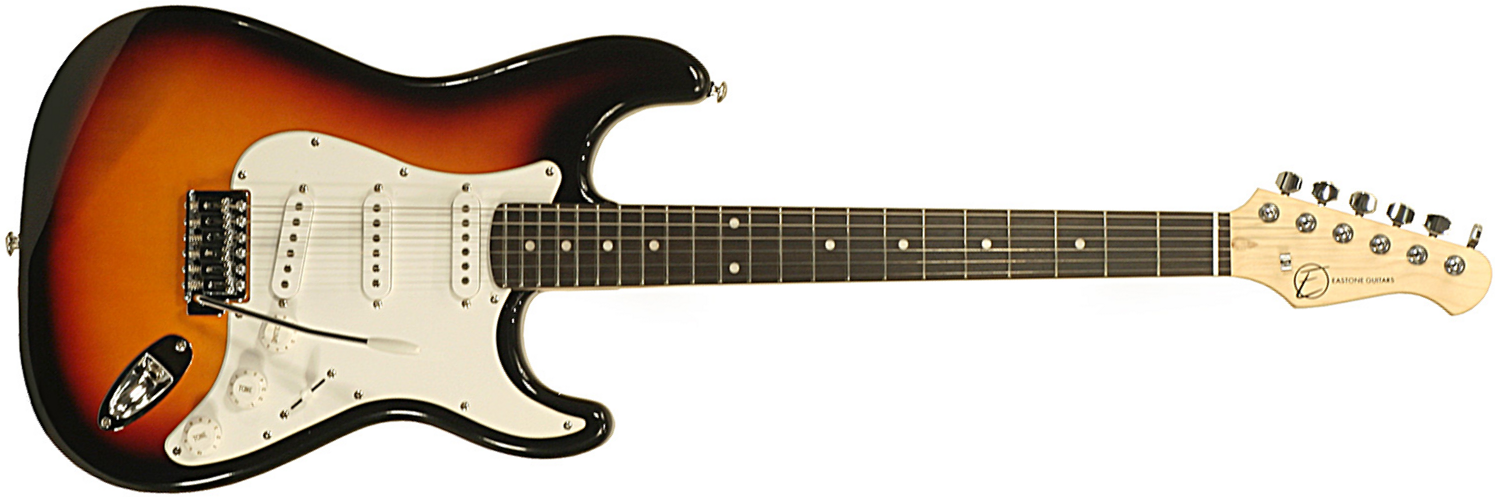 Eastone Str70-3ts 3s Pur - 3-tone Sunburst - Guitarra eléctrica con forma de str. - Main picture