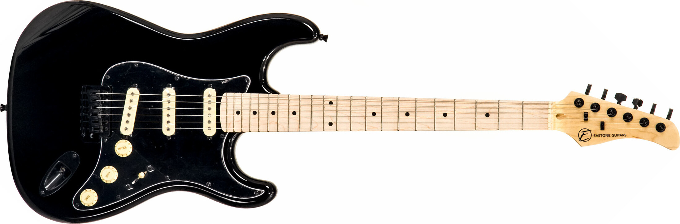 Eastone Str70 Gil Sss Trem Mn - Black - Guitarra eléctrica con forma de str. - Main picture