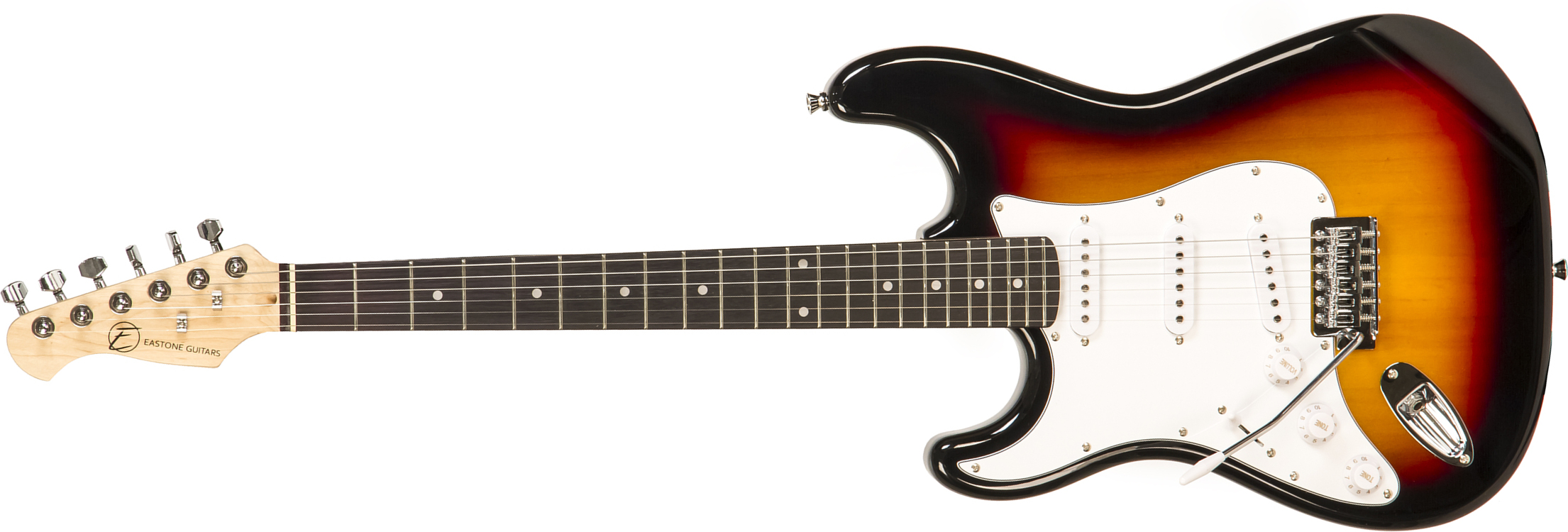 Eastone Str70t 3ts Lh Gaucher Sss Trem Pur - Sunburst - Guitarra electrica para zurdos - Main picture