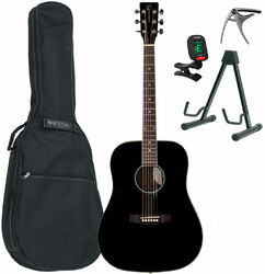 Pack guitarra acústica Eastone DR100-BLK + Pack - Black
