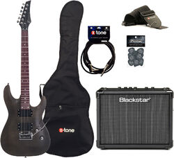 Packs guitarra eléctrica Eastone METDC +Blackstar Id Core Stereo 10 V3 +Accessories - Black satin