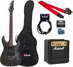 Packs guitarra eléctrica Eastone METDC +MARSHALL MG10 +COURROIE +HOUSSE +CABLE +MEDIATORS - Black satin