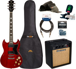 Packs guitarra eléctrica Eastone SDC70 +Blackstar Debut 10E +Accessories - Red