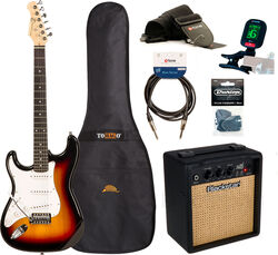 Packs guitarra eléctrica Eastone STR70 LH +Blackstar Debut 10E +Accessories - 3 tone sunburst