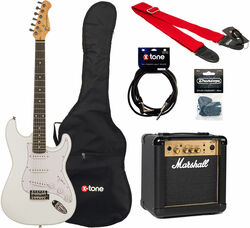 Packs guitarra eléctrica Eastone STR70 +Marshall MG10G +Accessories - Olympic white