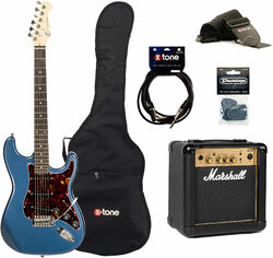 Packs guitarra eléctrica Eastone STR70T LPB +MARSHALL MG10 10W +CABLE +MEDIATORS +HOUSSE - Lake placid blue