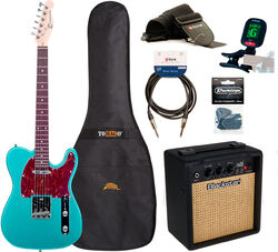 Packs guitarra eléctrica Eastone TL70 +Blackstar Debut 10E +Accessories - Metallic light blue